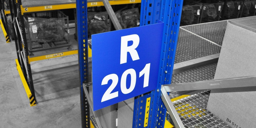 Aisle Signs For Warehouse Pallet Rack And Shelf Numbering | Images and ...