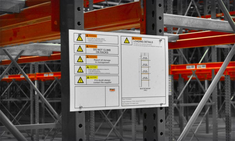 Rack Load Signs Safe Permissible Loading Notice 0768